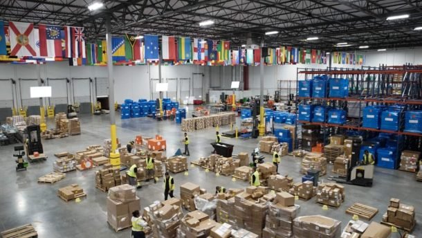 Direct Relief's 155,000-square-foot warehouse.