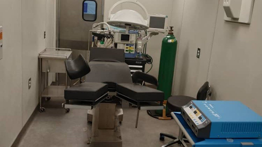 Inside the modular OR attached to Rand Memorial Hospital (Direct Relief)