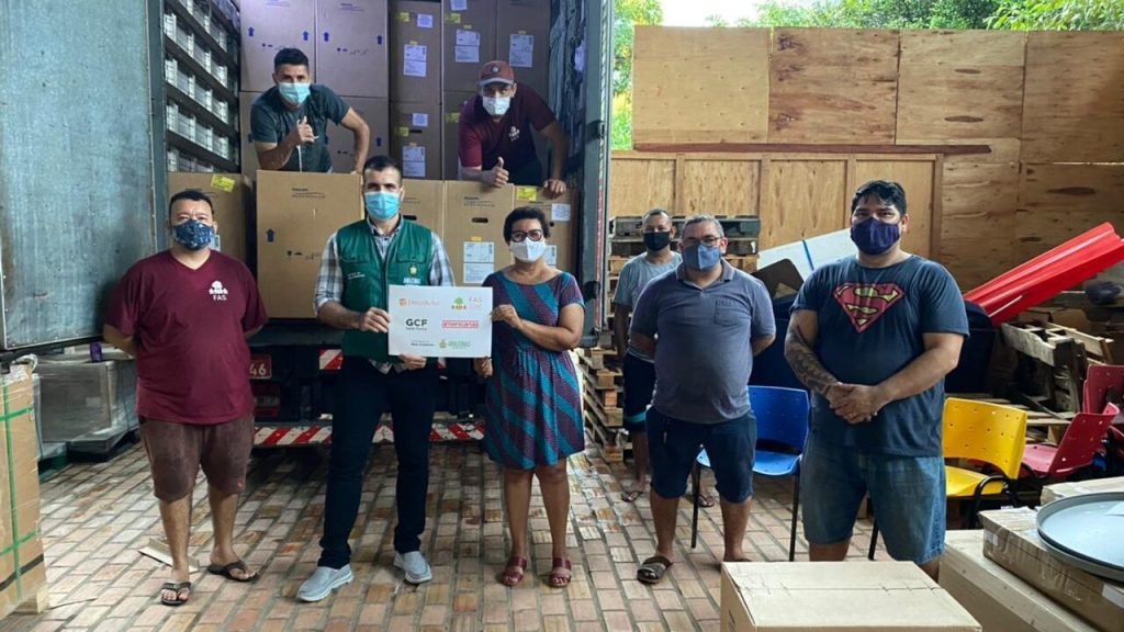 Oxygen concentrators arrive in Manaus, Brazil, on Saturday, February 13. Courtesy photo)